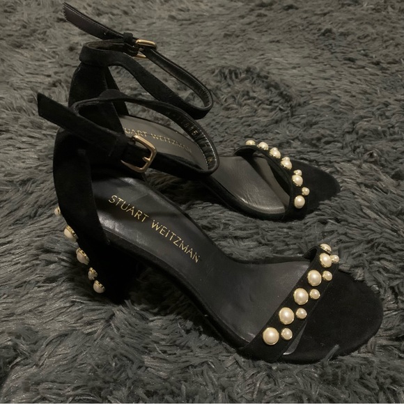 ▪️ Stuart Weitzman “More Pearl” Suede Block Heels - Picture 7 of 7